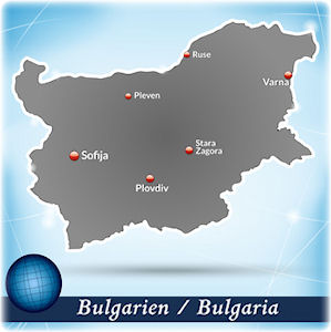 Hier sehen Sie, welche größeren Städte es in Bulgarien gibt und wo diese liegen. Eine Karte Bulgariens.