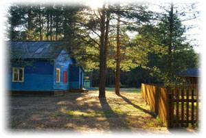 Finnland bietet wunderschöne Ferienhäuser, in denen sich ein paar Tage hervorragend verbringen lassen. Ein blaues Holzhaus an der Küste in Finnland.