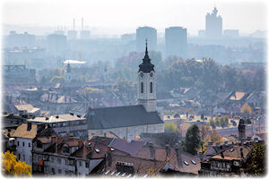 Ein Blick auf die schöne Stadt Belgrad. Aufnahme von Belgrad.